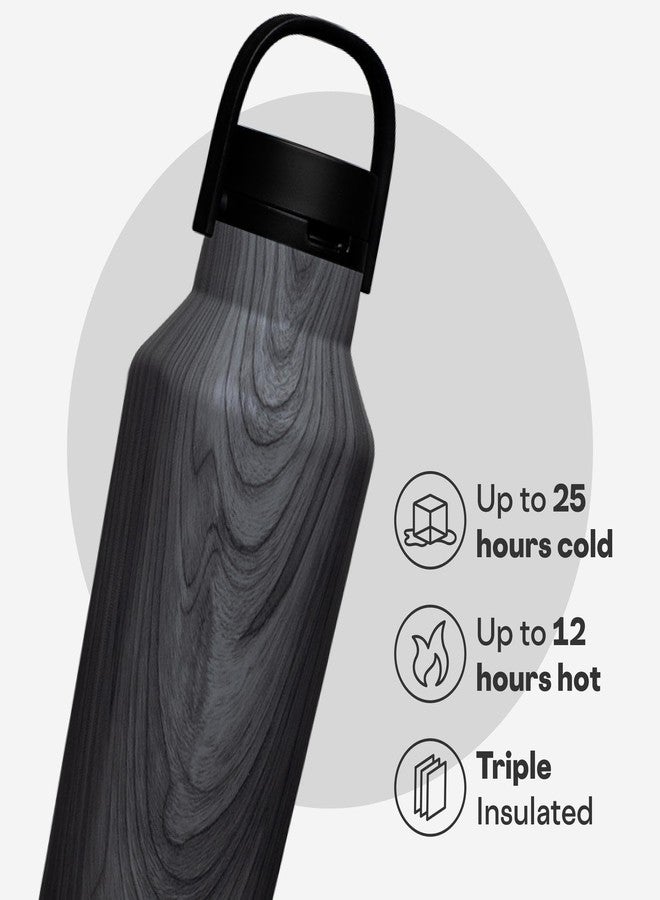 Corkcicle Sport Canteen - Keeps Drinks Cold 25 Hours - Stainless Steel Water Bottle - Triple-Insulated - Spill-Proof - Summer Drinkware Gift - Keeps Drinks Ice Cold - 20 oz - Burnt Wood - Image 3